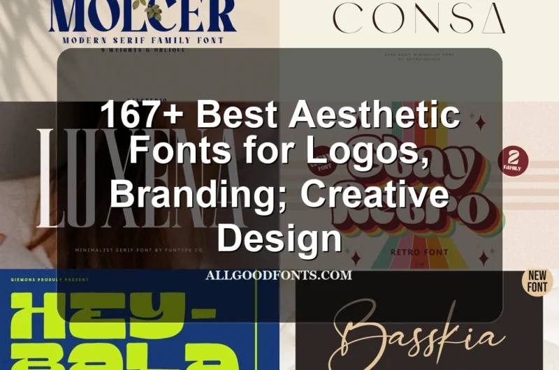 167+ Aesthetic Fonts collection preview
