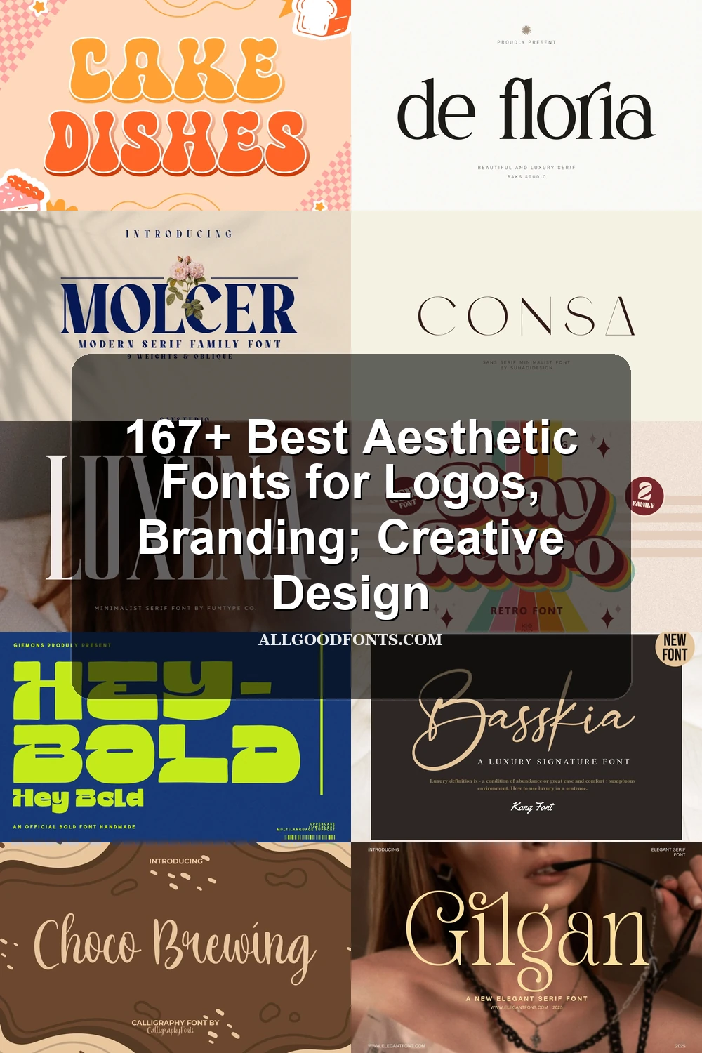 167+ Aesthetic Fonts collection preview