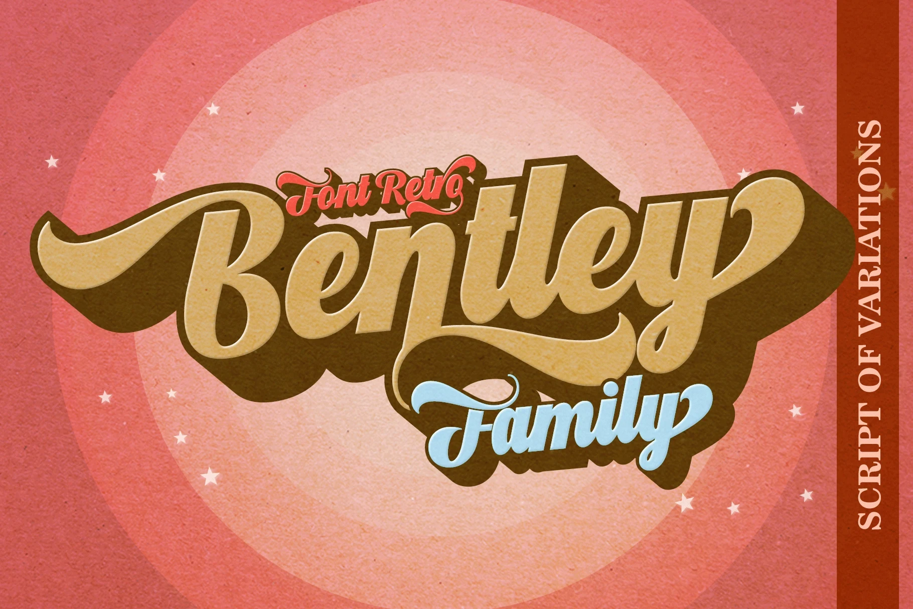 Bentley Font featuring heavy connected script and large flourishing swashes on initial and terminal strokes