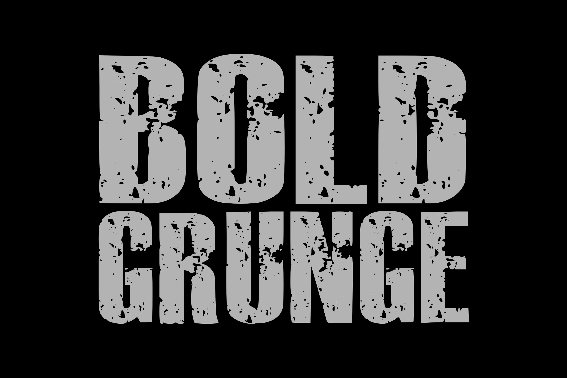 Bold Grunge Font featuring Slab-serif structure and Heavy, uniform stroke weight