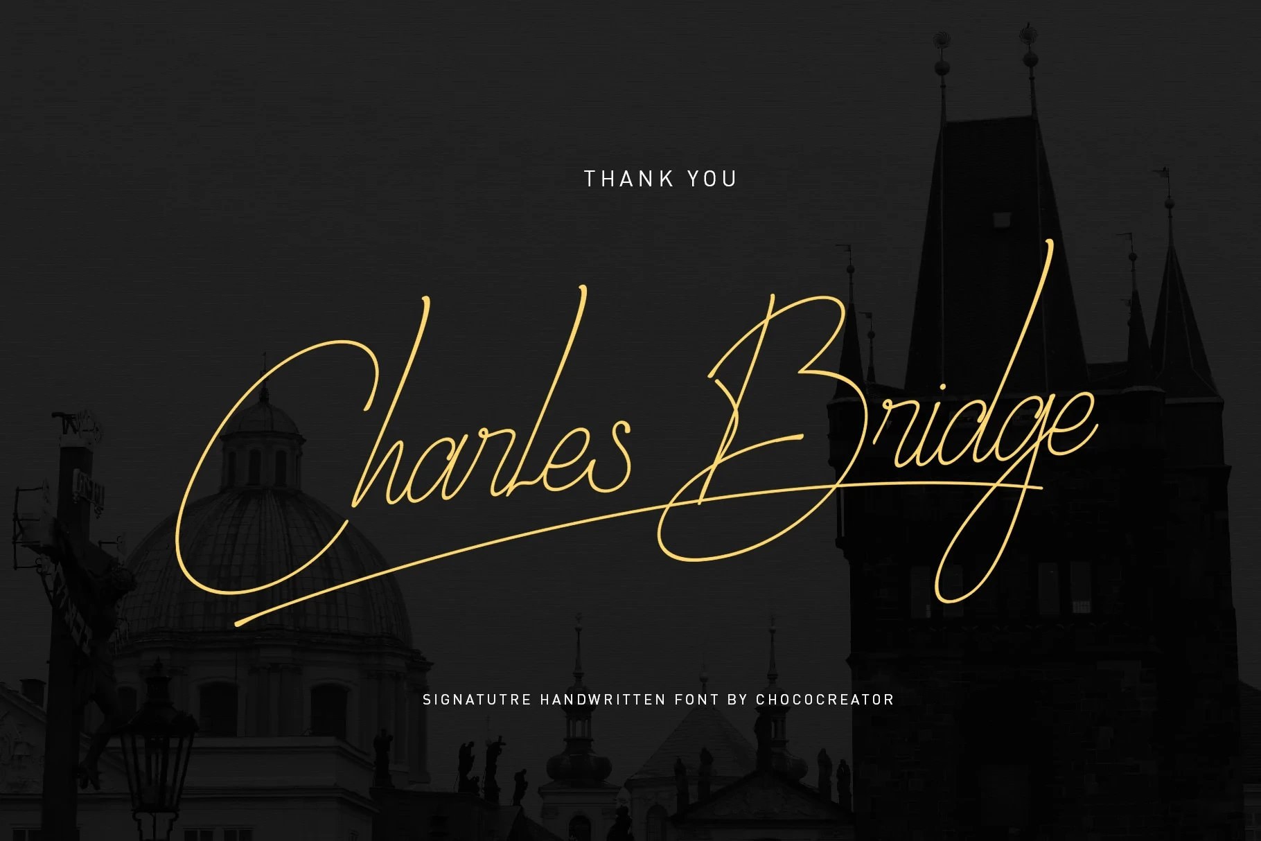 Charles Bridge Signature Handwritten font preview