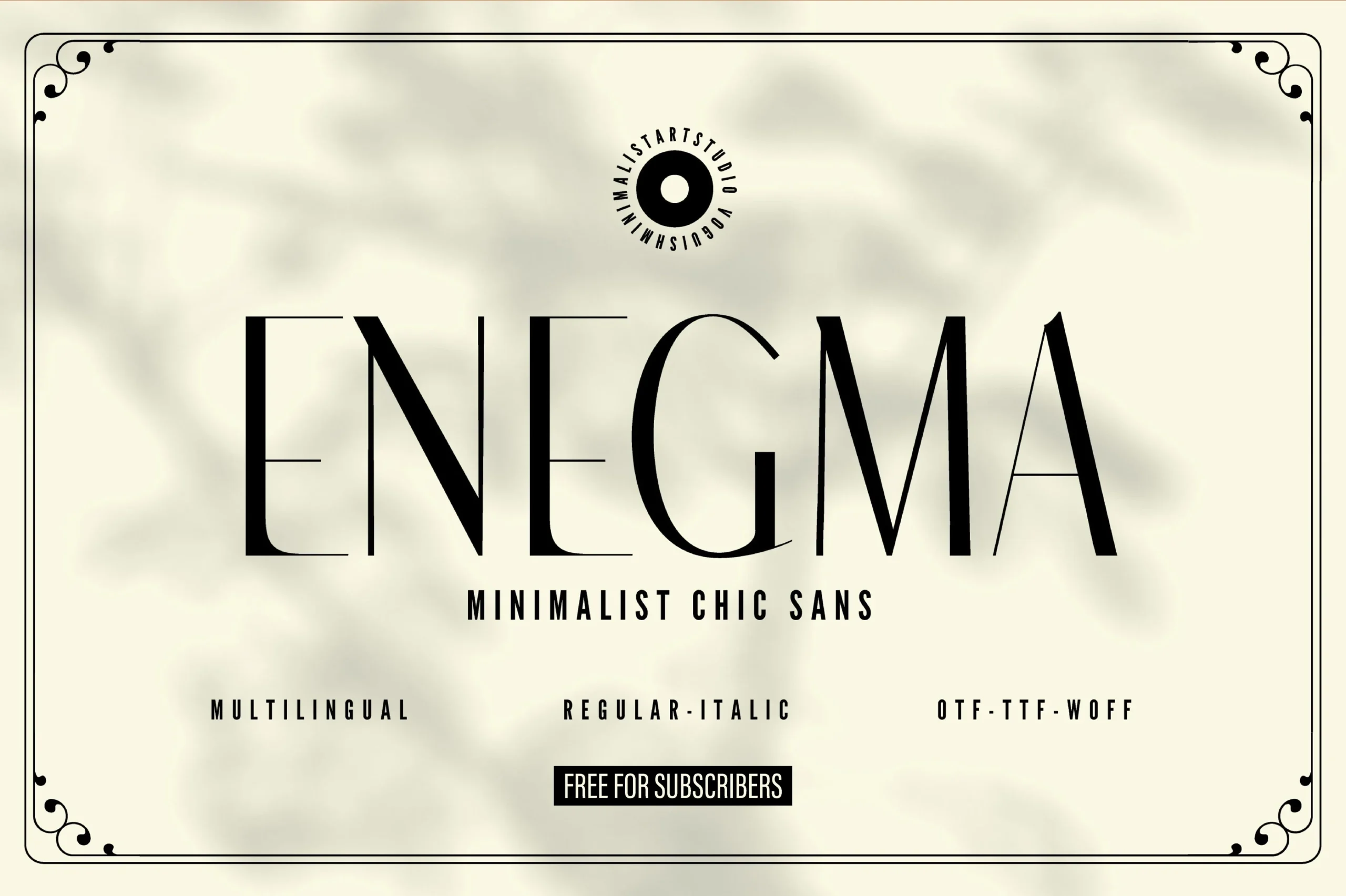 Enegma font preview