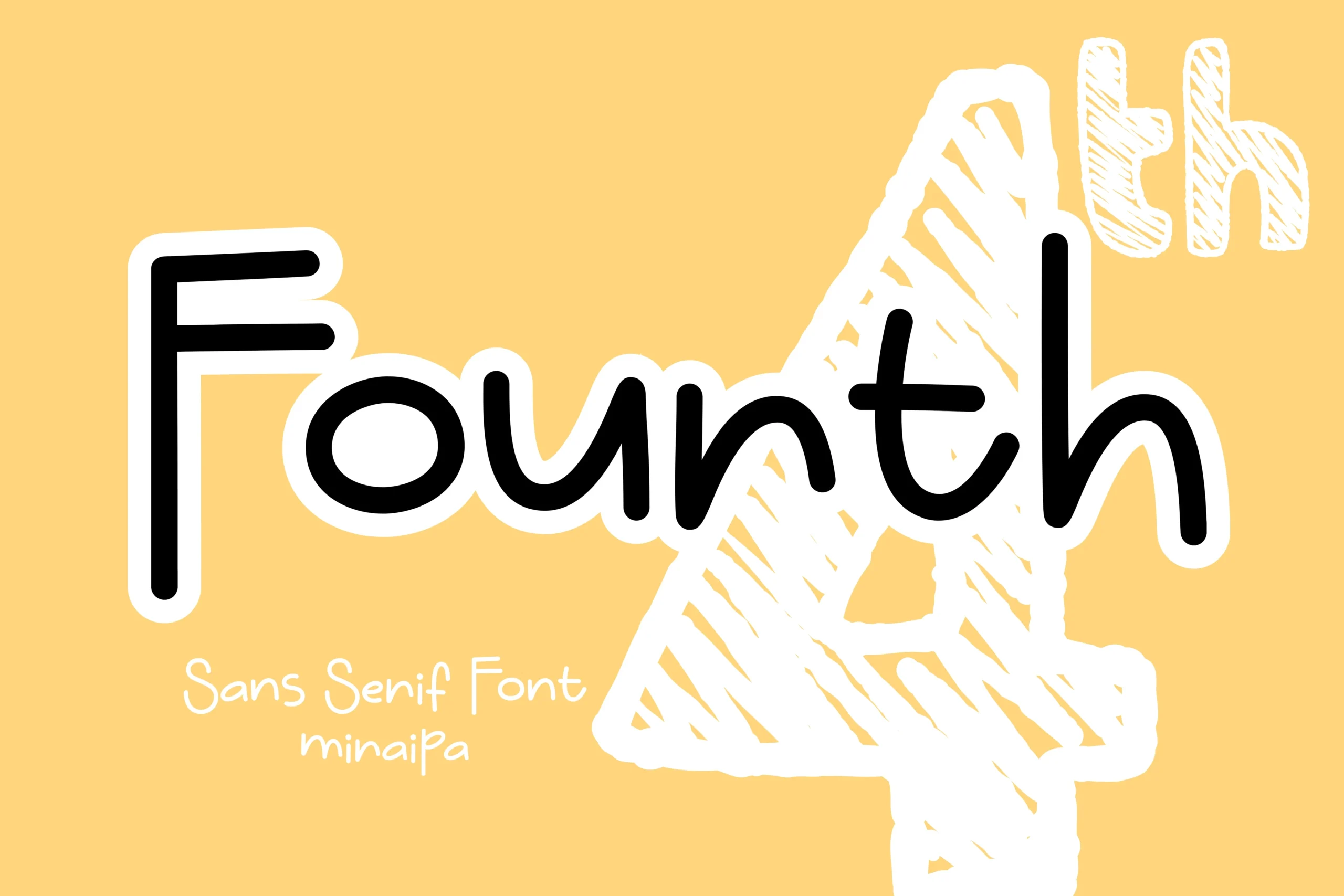 Fourth Font featuring rounded terminals and monolinear stroke weight