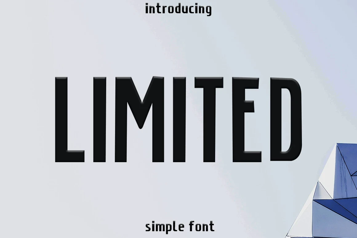 Limited Font featuring condensed proportions and monolinear stroke weight